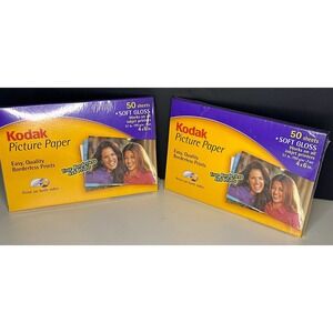 Kodak Picture Paper Inkjet 4x6 White New Soft Gloss 100 Sheets CAT‎ 866 0649